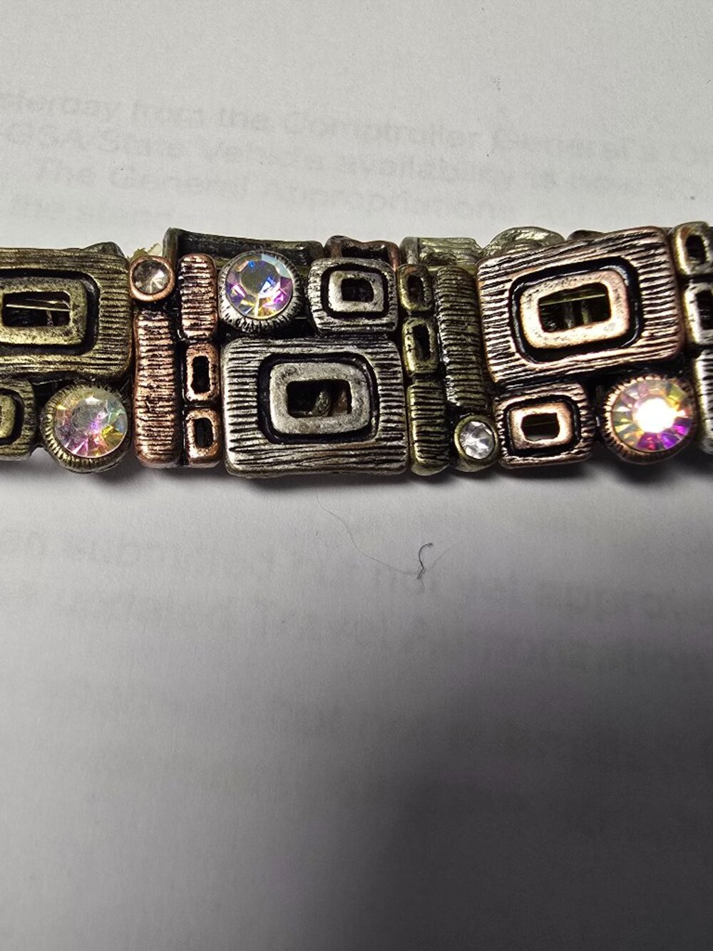 Ladies multi metal stretch bracelet